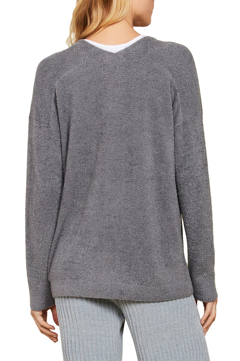 CozyChic Lite® V-Back Cardigan, Alternate, color, COAL