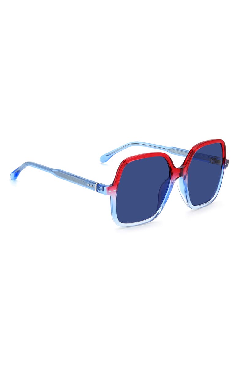 Isabel Marant Square Sunglasses, Alternate, color, Blue/ Red