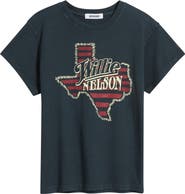 Daydreamer Willie Nelson Texas Stripe Cotton Graphic T-Shirt