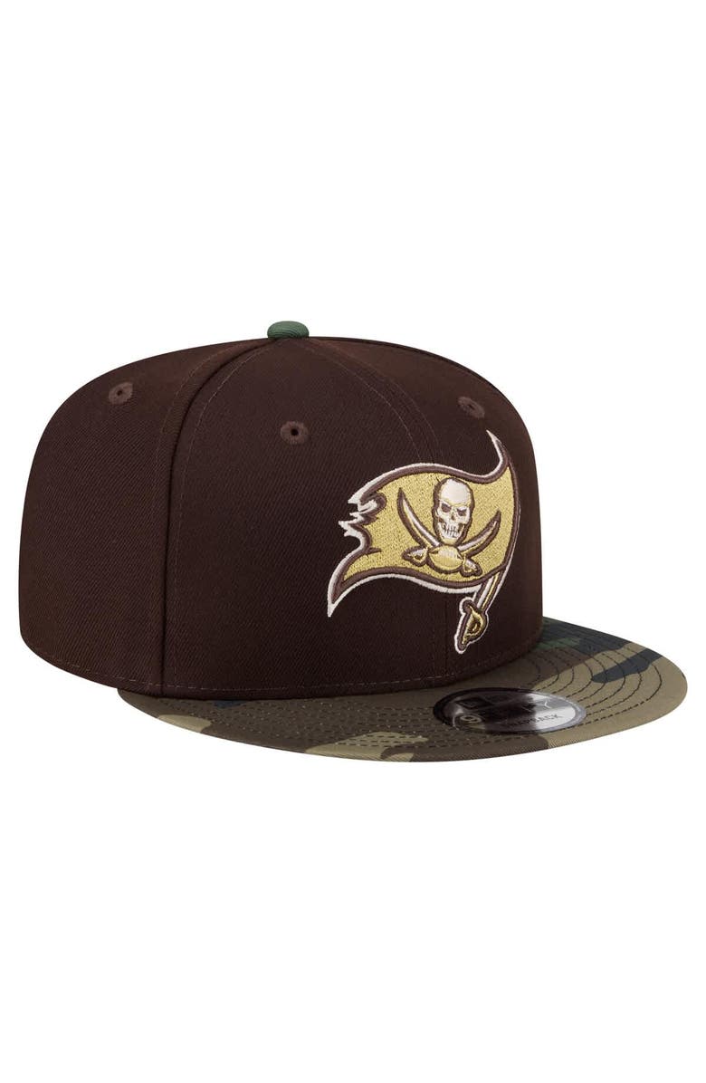 New Era Men's New Era Dark Brown Tampa Bay Buccaneers Burnt Wood Camo 9FIFTY Snapback Hat, Alternate, color, Dark Brown