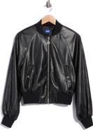 BOSS Faux Leather Bomber Jacket