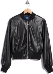 BOSS Faux Leather Bomber Jacket