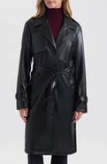 NVLT Faux Leather Trench Coat