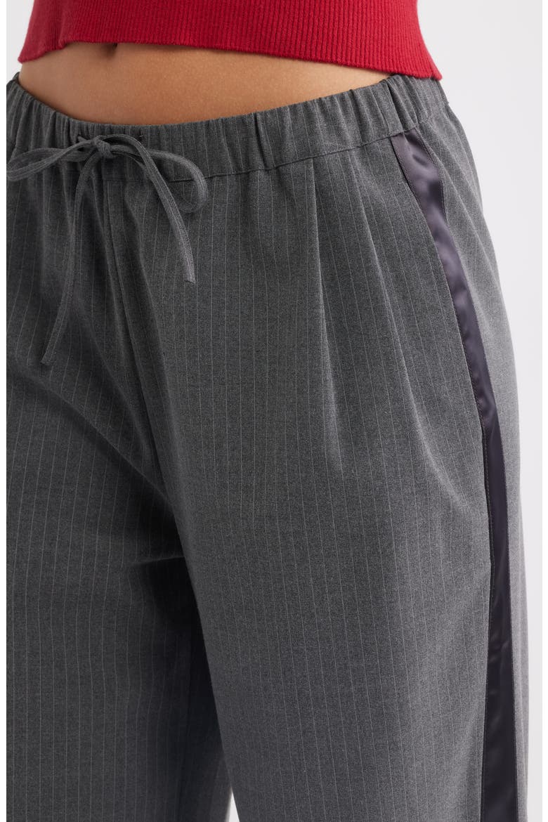 Pinstripe Everyday Wide Leg Pants, Alternate, color, GRAY