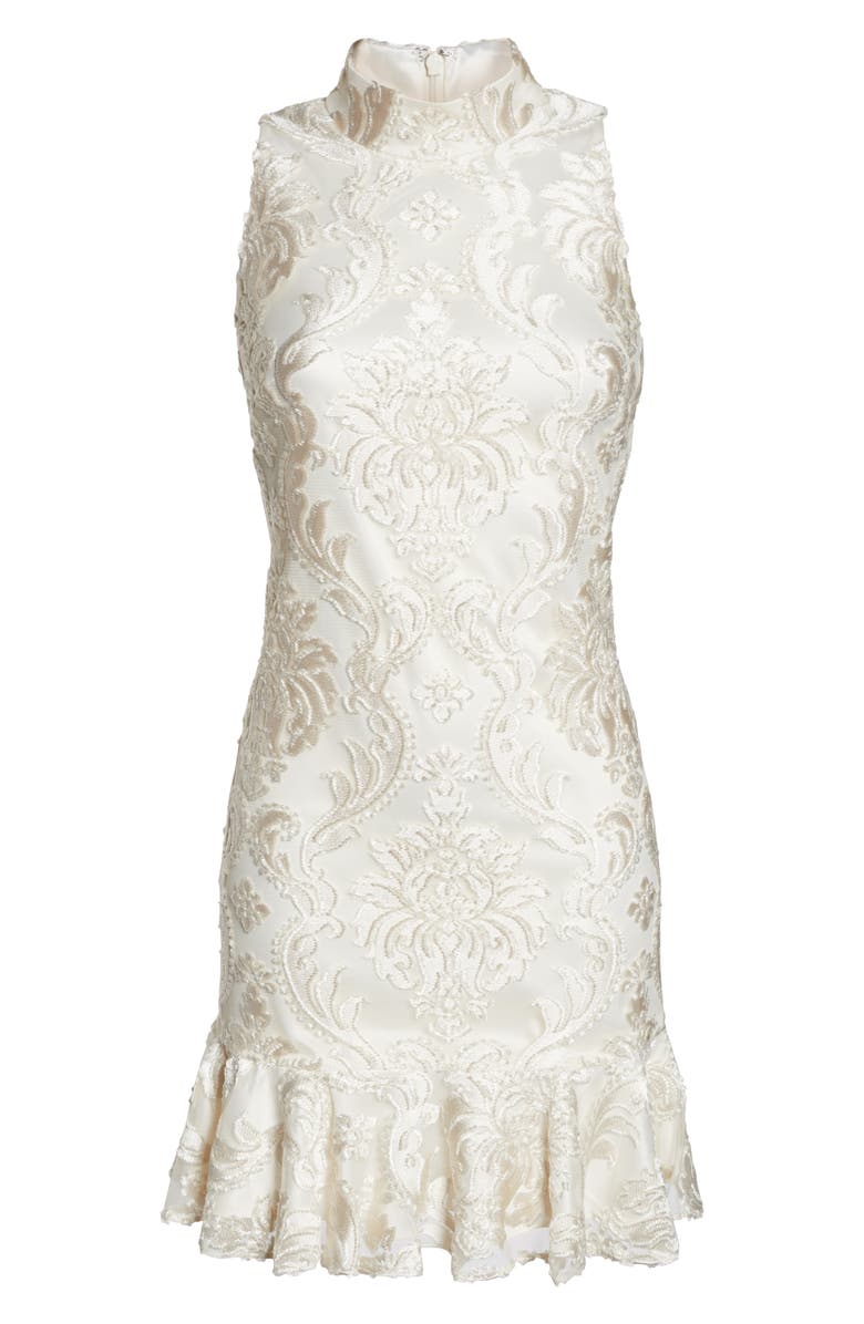 Eliza J Sleeveless Jacquard Dress, Alternate, color, 