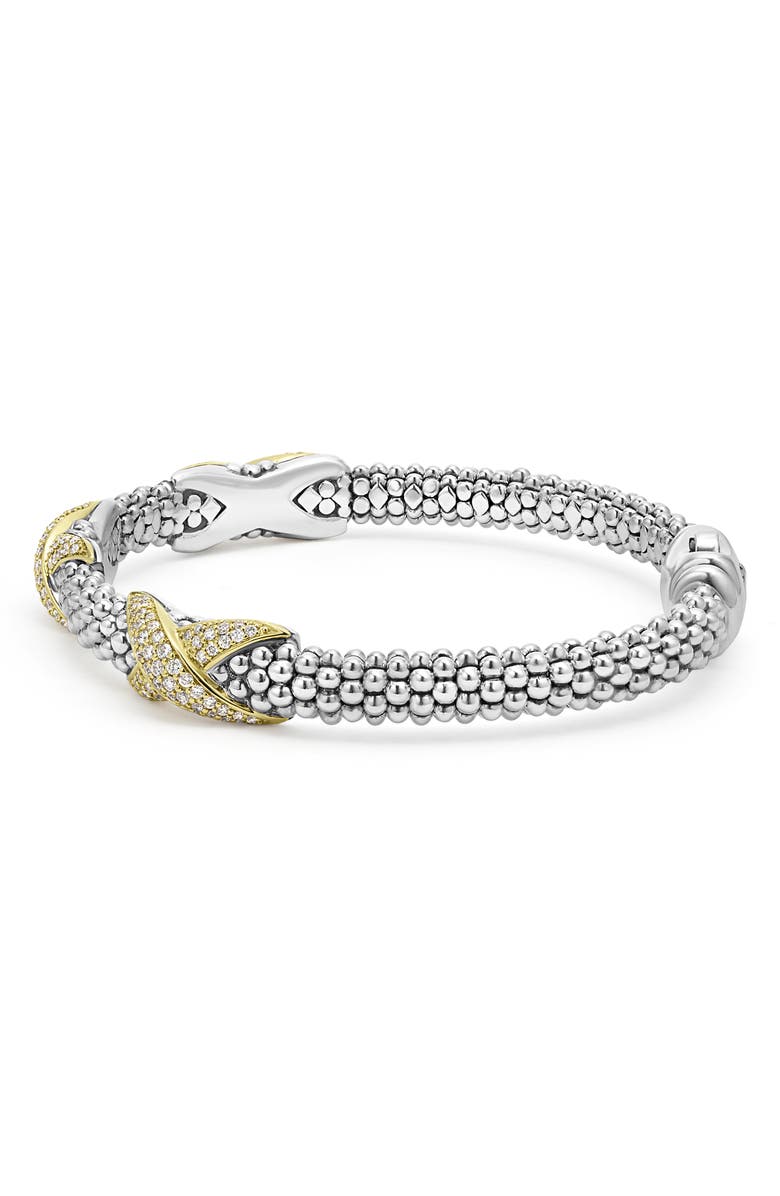 LAGOS Embrace Pavé Diamond Station Bracelet, Alternate, color, 