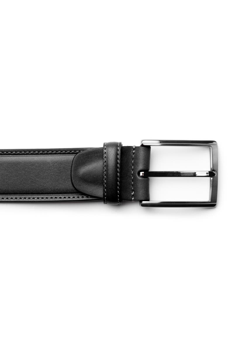 Bosca Salerno Leather Belt, Alternate, color, Black