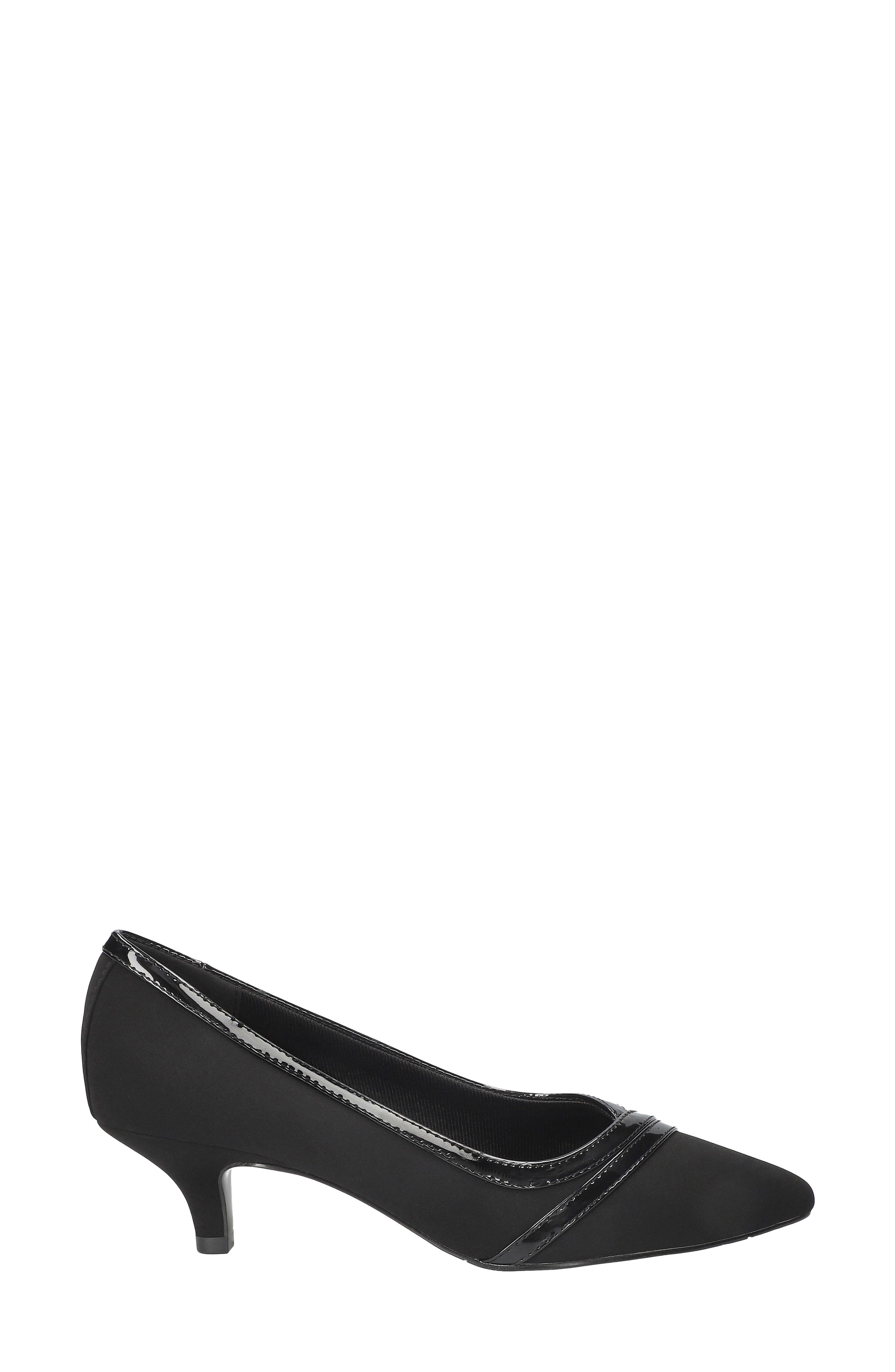 Maye Pointed Toe Kitten Heel Pump, Alternate, color, BLACK LAMY-PATENT