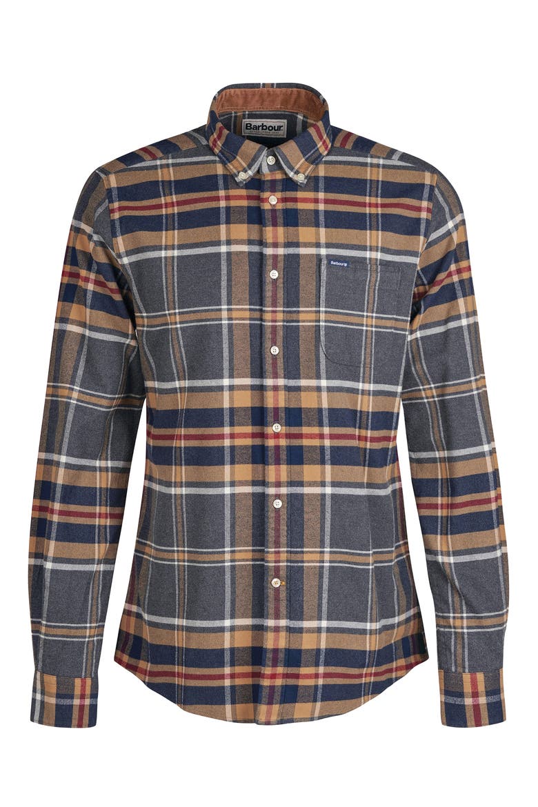 Ronan Tailored Fit Check Button-Down Shirt, Alternate, color, GREY MARL