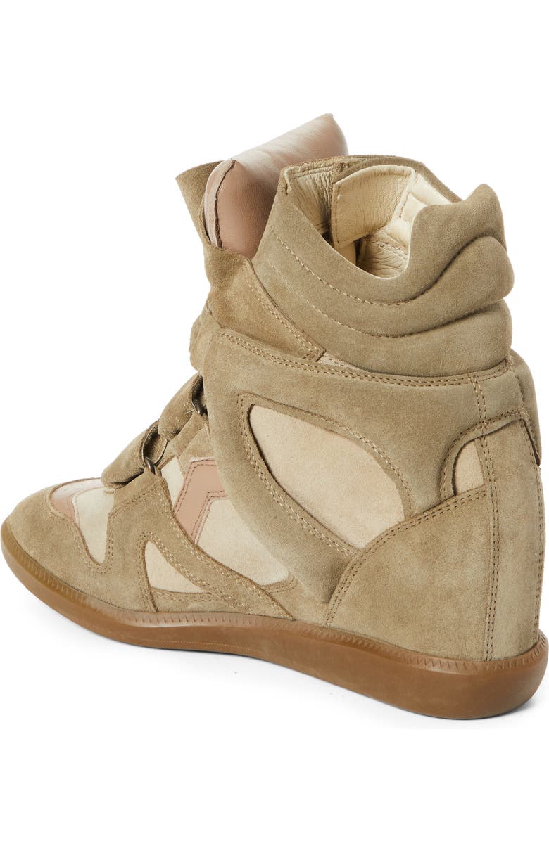 Isabel Marant Bekett Hidden Wedge High Top Sneaker, Alternate, color, Taupe