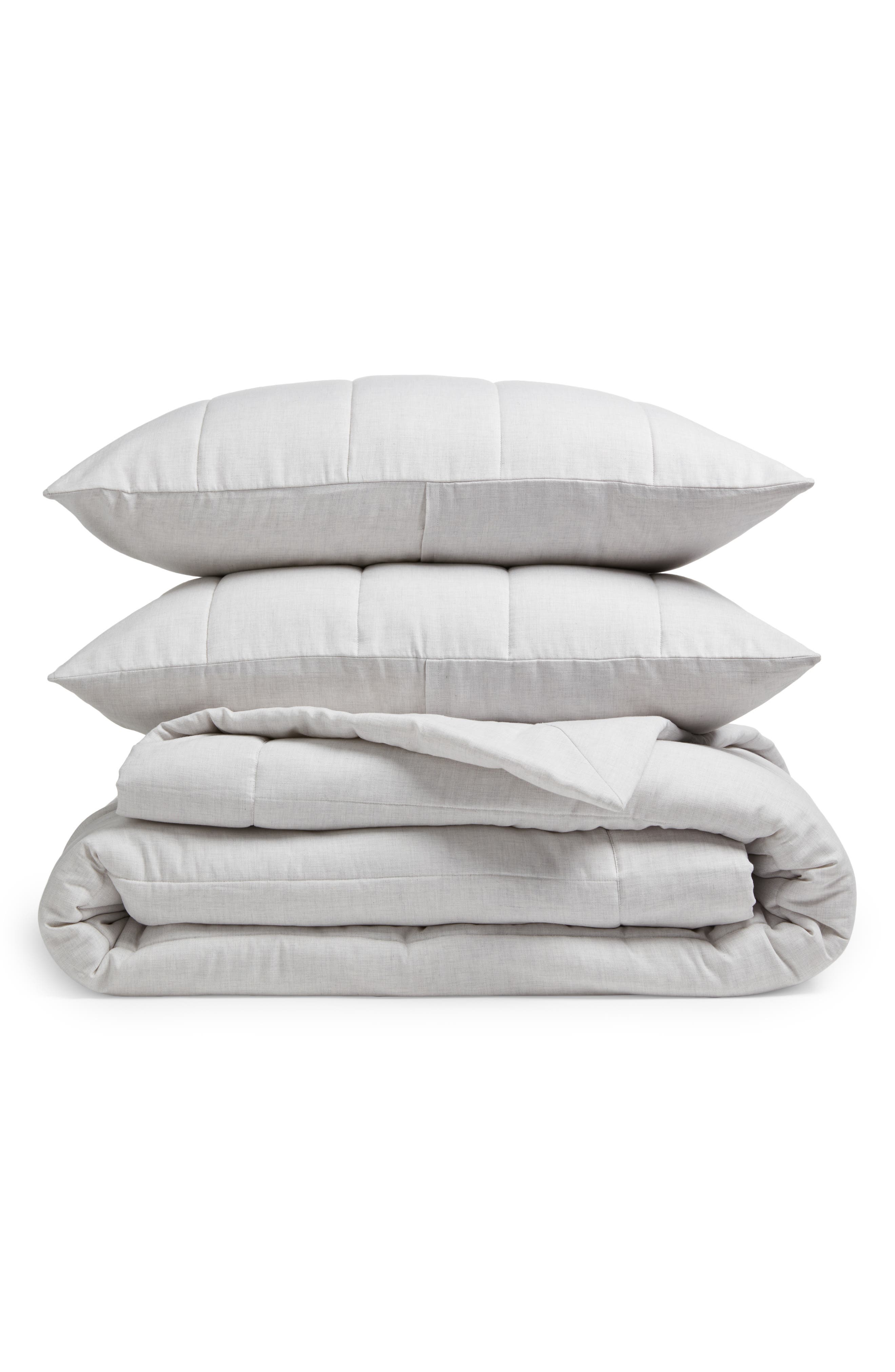 Nordstrom Organic Cotton Mélange Quilted Comforter & Shams Set