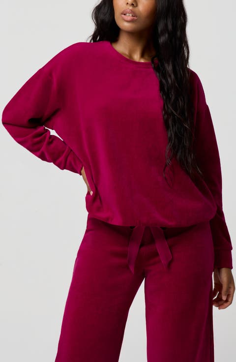 Crewneck Velour Sweatshirt