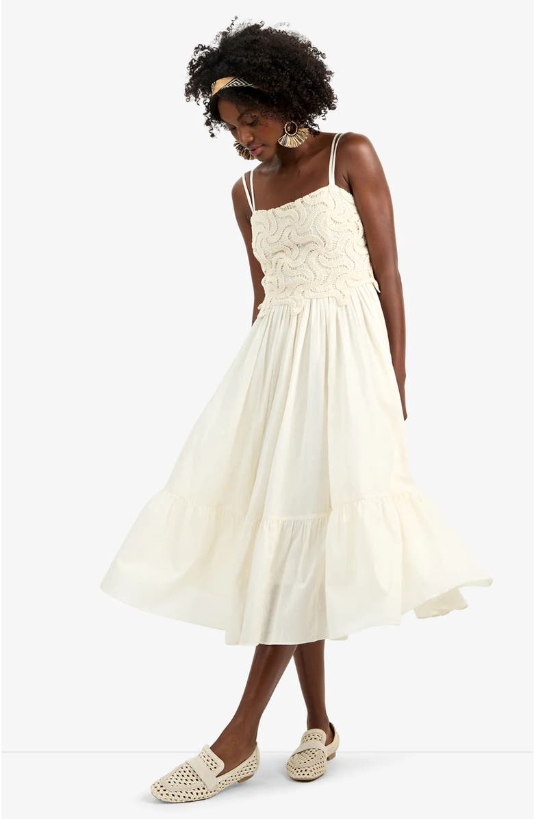 Trina Turk Bayo Sleeveless Cotton Dress, Alternate, color, Bonita Beige
