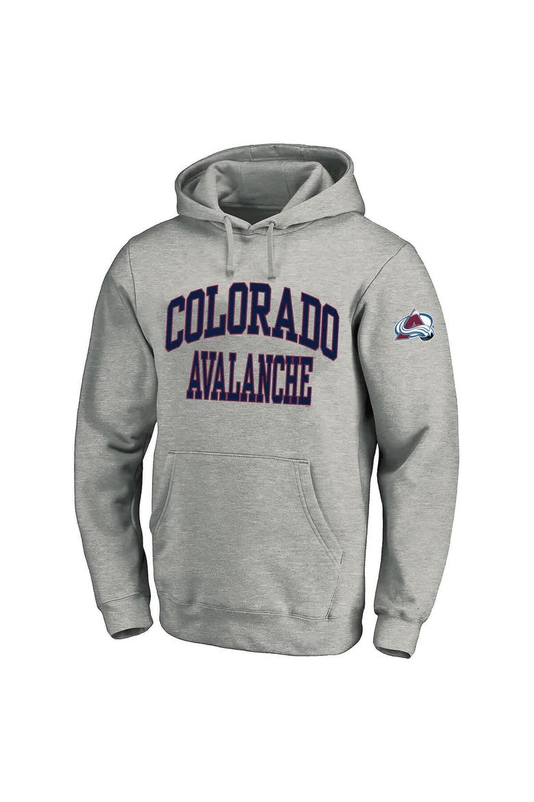 Men's Fanatics Heather Gray Colorado Avalanche Big & Tall Fleece Pullover Hoodie, Alternate, color, Heather Gray