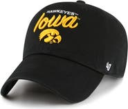 '47 Women's '47 Black Iowa Hawkeyes Phoebe Clean Up Adjustable Hat