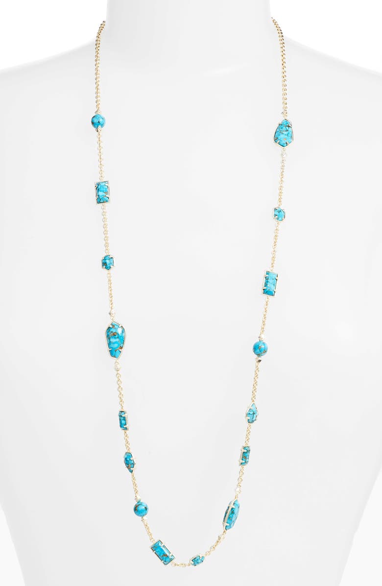 Kendra Scott Joann Semiprecious Stone Station Necklace, Main, color, 