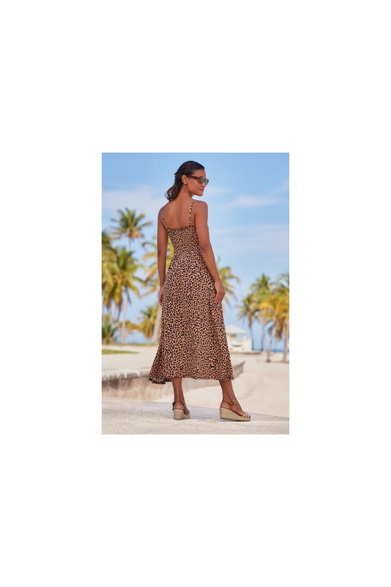 Smocked Leopard Print Dress, Alternate, color, Leopard