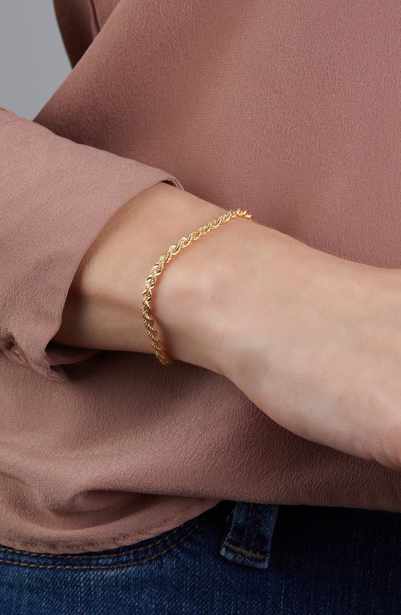 Bony Levy 14K Gold Rope Chain Bracelet, Alternate, color, 14K Yellow Gold
