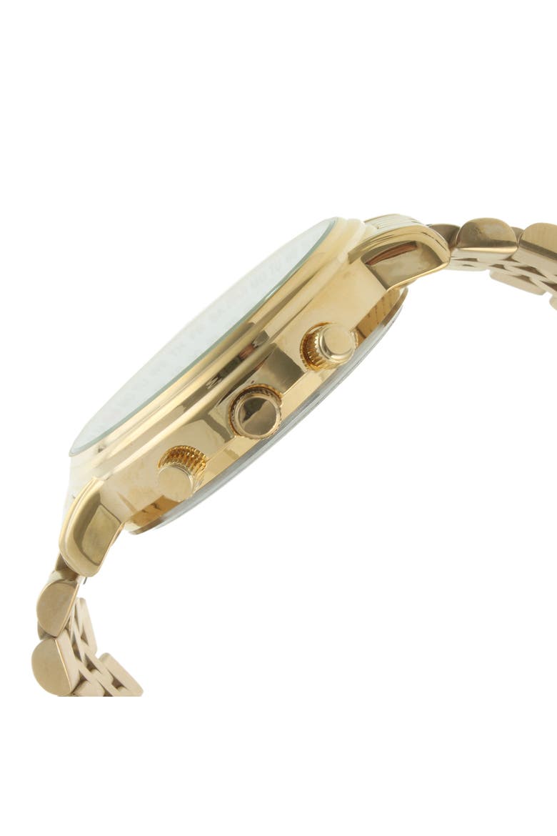 Multi Function Moon Phase Perpetual Calendar Stainless Steel Watch- 40MM, Alternate, color, Gold