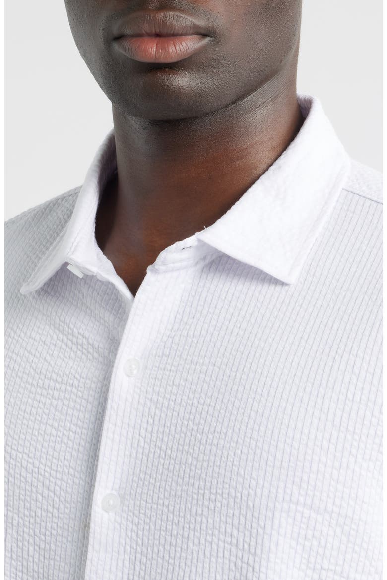 Manny Short Sleeve Knit Button-Up Shirt, Alternate, color, WHITE