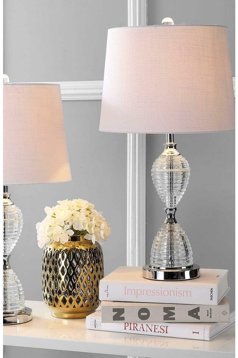 Aubrey 24" Crystal LED Table Lamp, Clear, Alternate, color, Clear