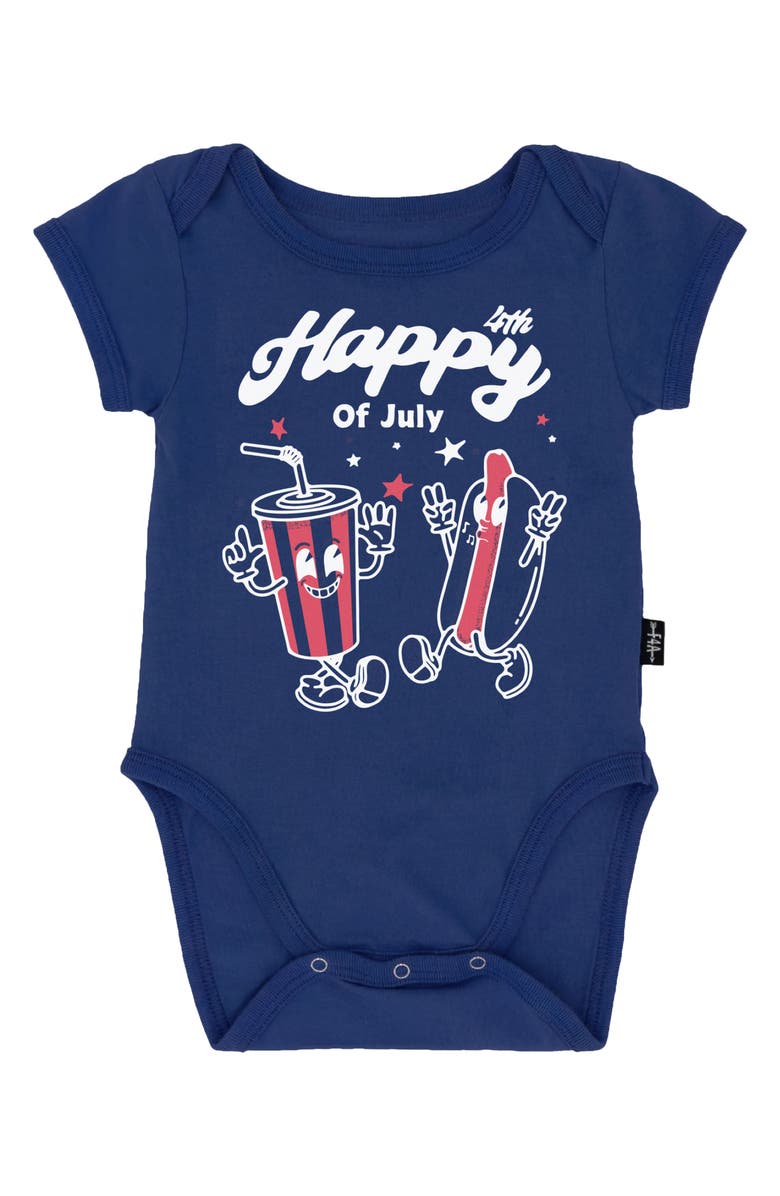 Feather 4 Arrow USA Print Cotton Bodysuit, Main, color, 