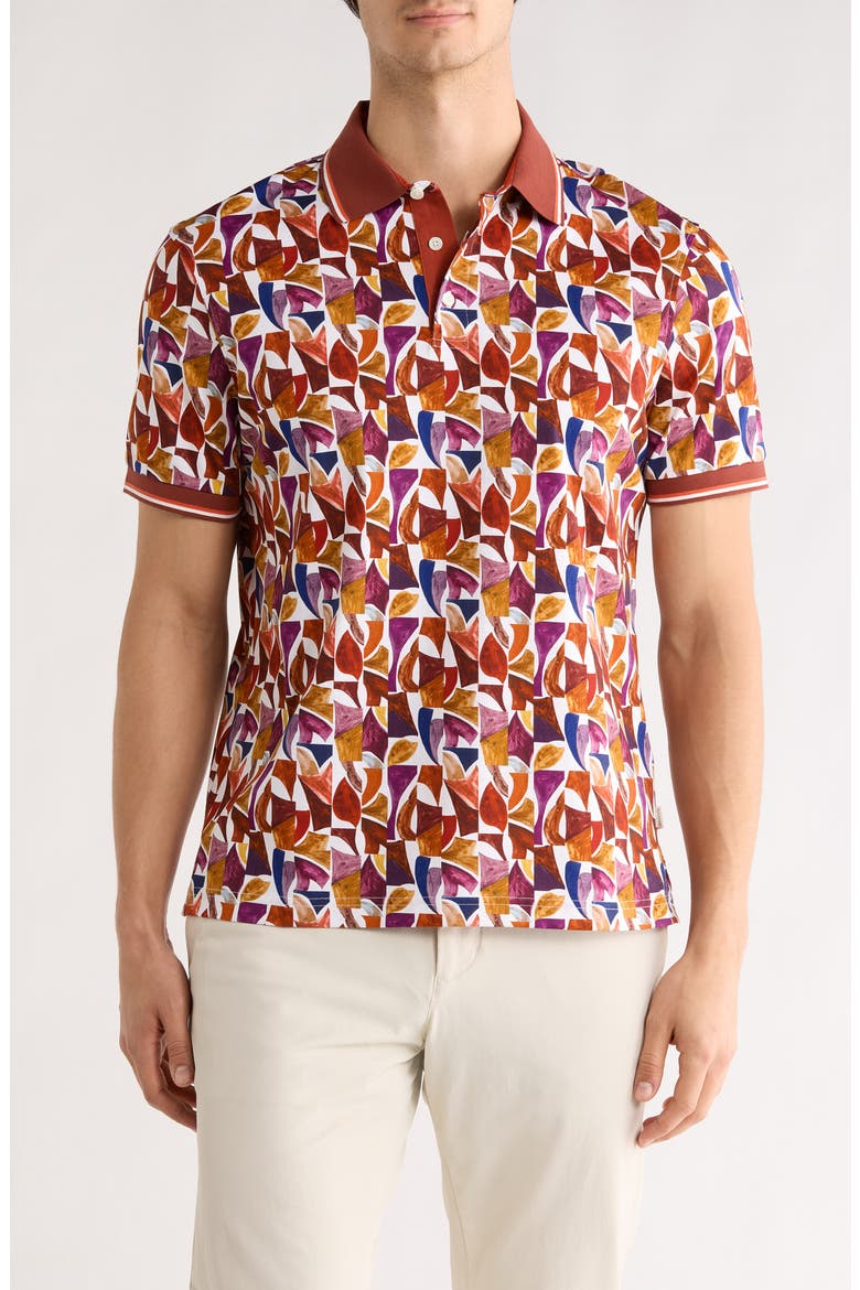 Abstract Pima Cotton Polo, Main, color, CHILI