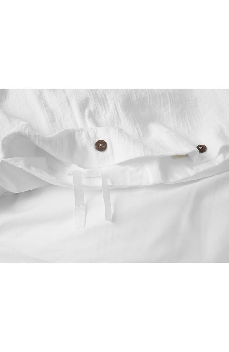 Coyuchi Toro Canyon Organic Cotton Duvet Cover, Alternate, color, Alpine White