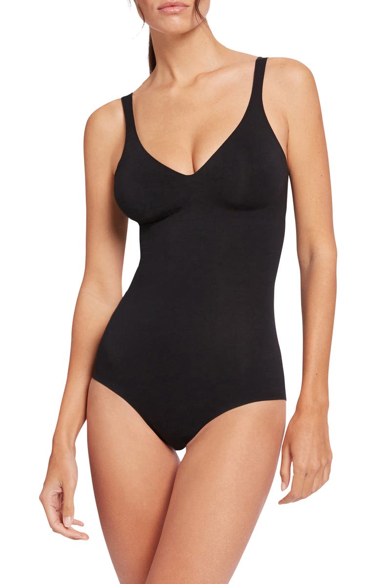 Wolford Cotton Contour 3W Shaping Bodysuit, Main, color, 