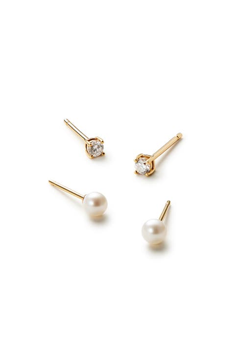 Gold Stud Earrings - Gold Stud Set