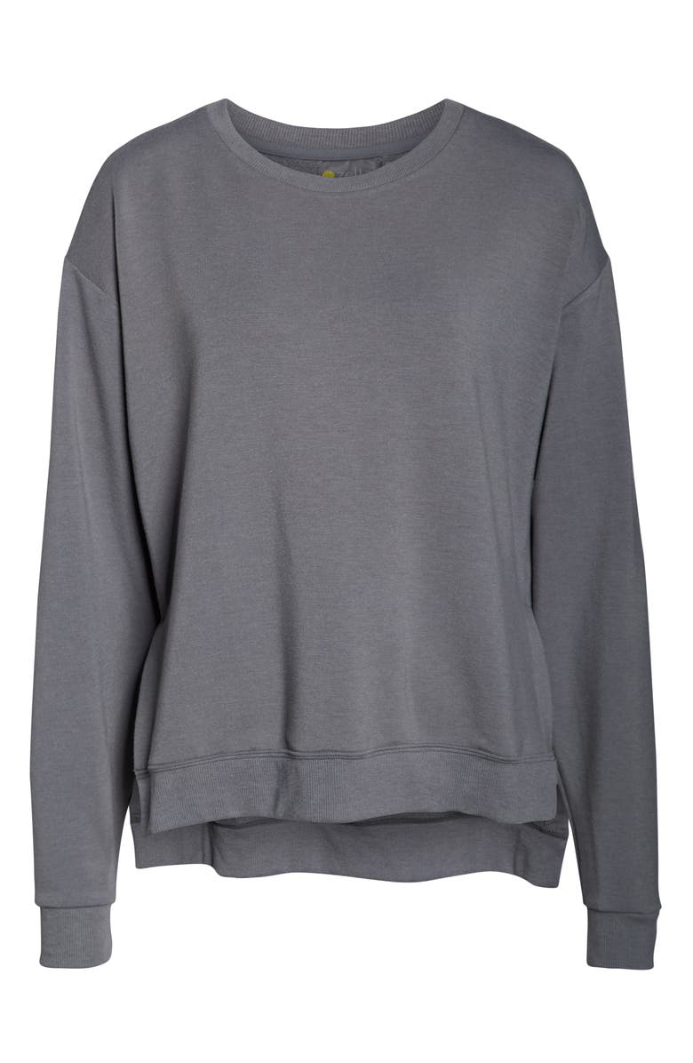 Zella Split Hem Sweatshirt, Alternate, color,