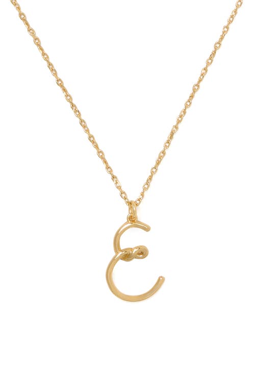 Kate Spade New York Initial Pendant Necklace In Gold - E