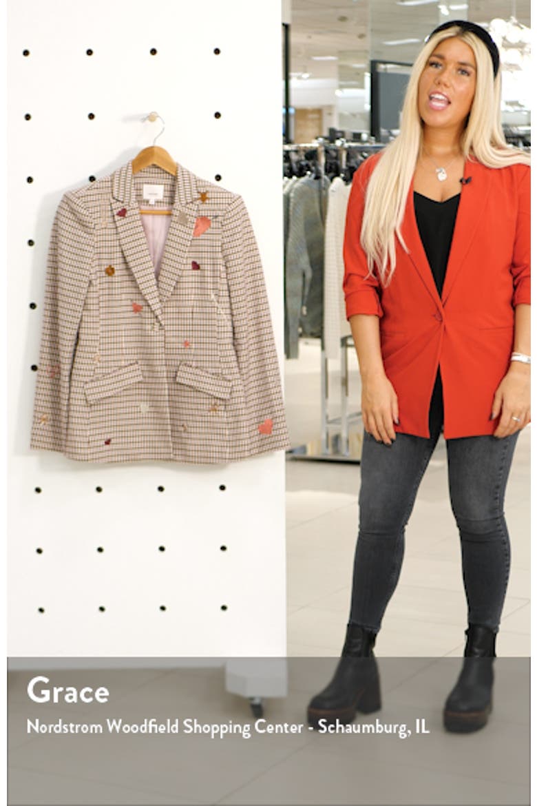 Estelle Check Embroidered Blazer video