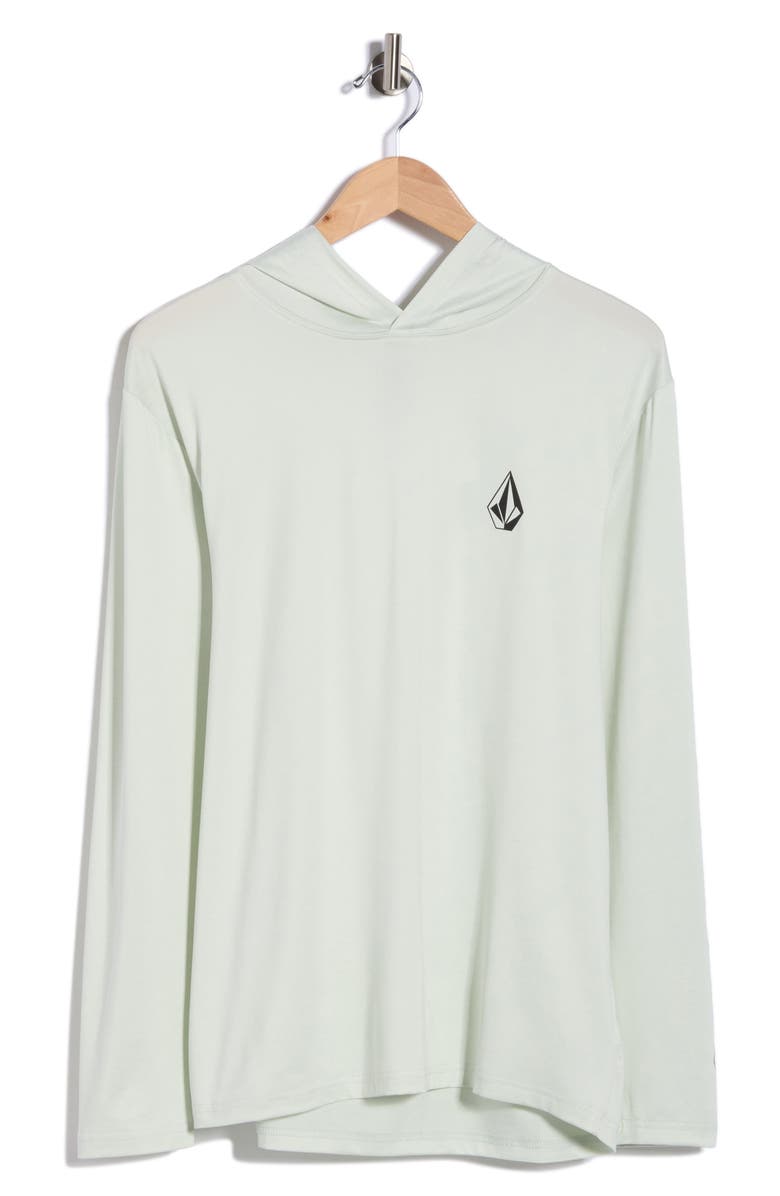 Volcom Deathly Stones Hooded Sun Shirt, Main, color, Cloud Blue