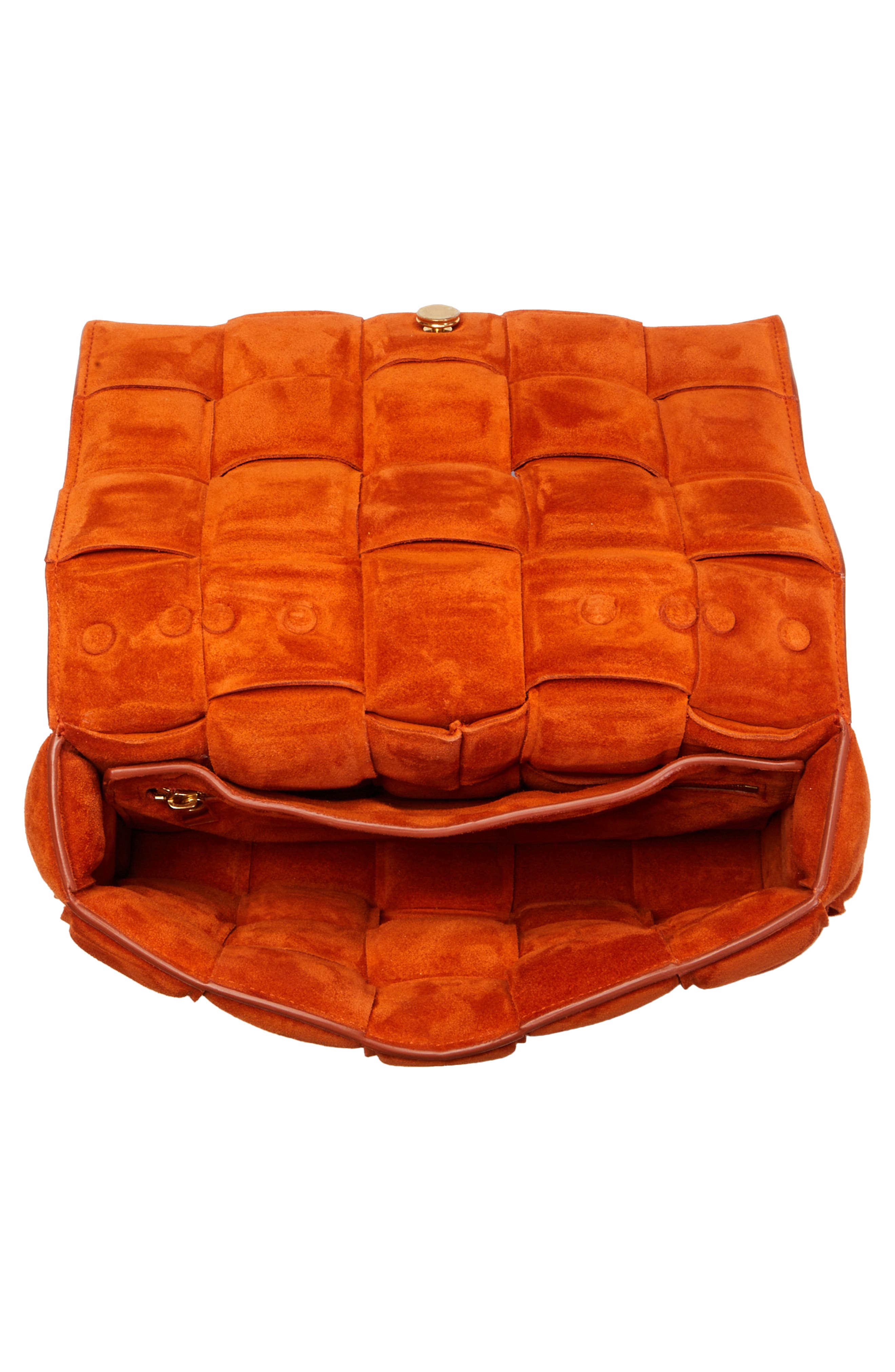 Chain Cassette Suede Crossbody Bag, Alternate, color, MAPLE-GOLD