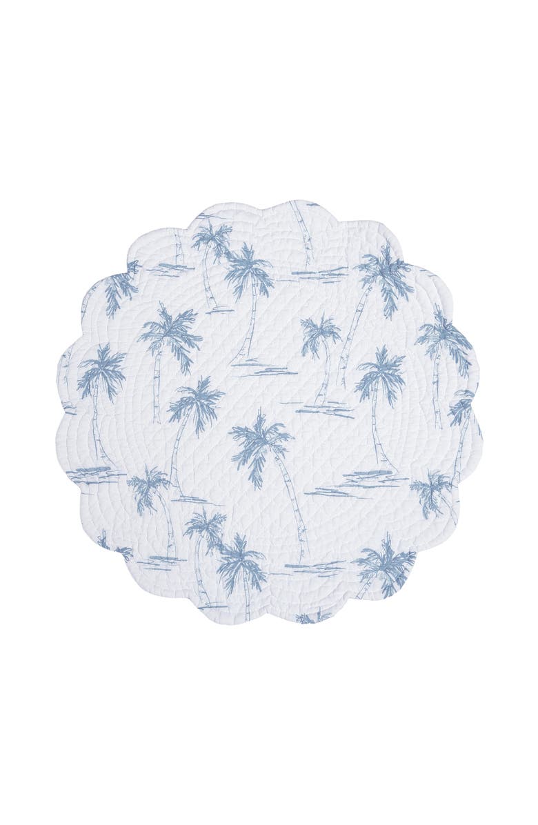 C&F Home Blue Paradise Round Set of 6 Placemats  17", Alternate, color, Blue