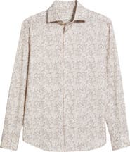 Bugatchi OoohCotton® Devon Paisley Print Button-Up Shirt