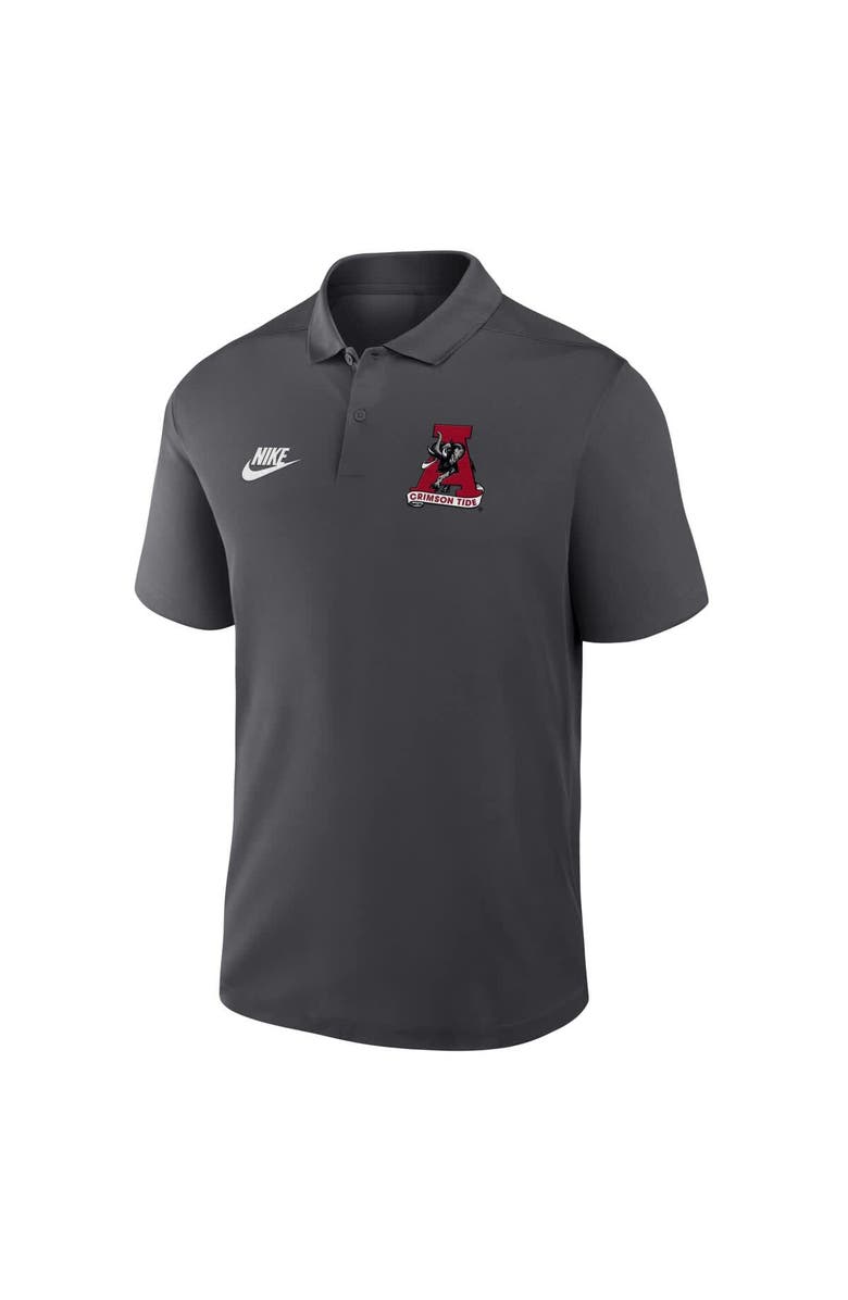 Nike Men's Nike Anthracite Alabama Crimson Tide Primetime Victory Legacy Vault Logo Performance Polo, Alternate, color, Anthracite