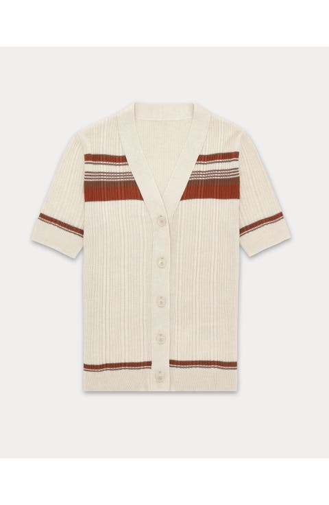 Clarisse Striped Cardigan