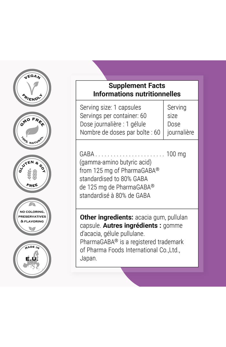 SuperSmart Pharma GABA 125mg per Day, Alternate, color, NO COLOR