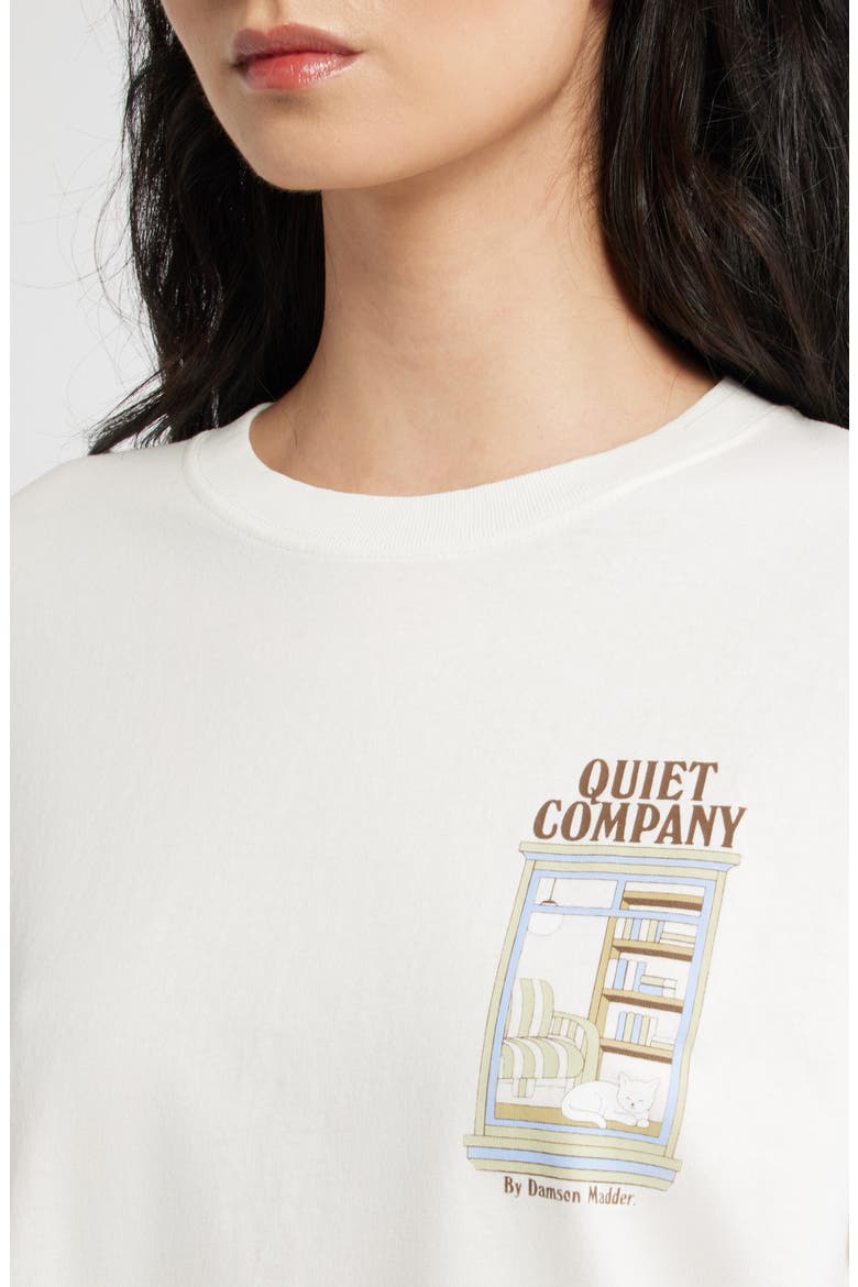 Quiet Company Graphic T-shirt, Alternate, color, ECRU