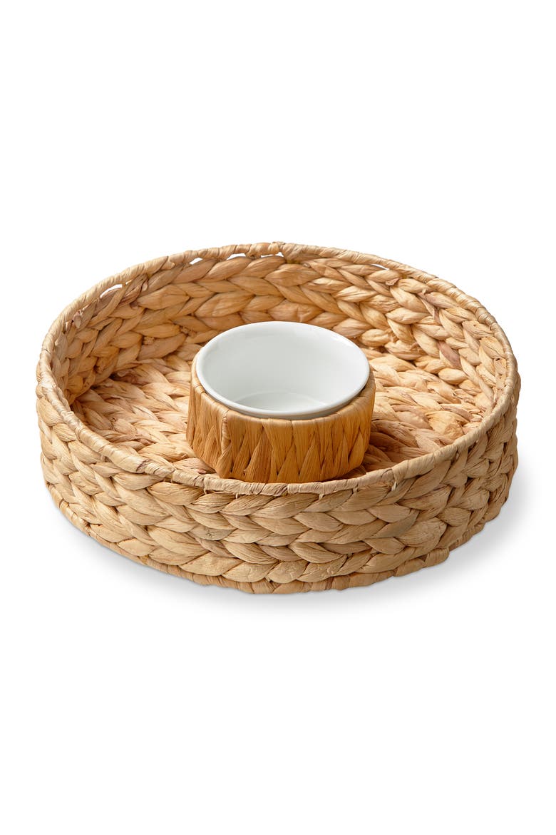 Water Hyacinth Chip & Dip Natural Water Hyacinth Everyday,Summer, Main, color, Brown