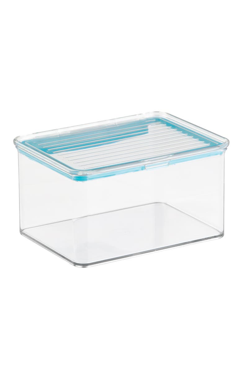 iDesign Plastic BPA-Free Pantry Food Storage Organizer Bin with Air-Tight Hinged Lid - Clear, Main, color, Clear