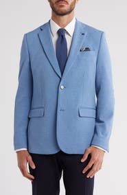 SOUL OF LONDON Textured Notch Lapel Double Button Blazer