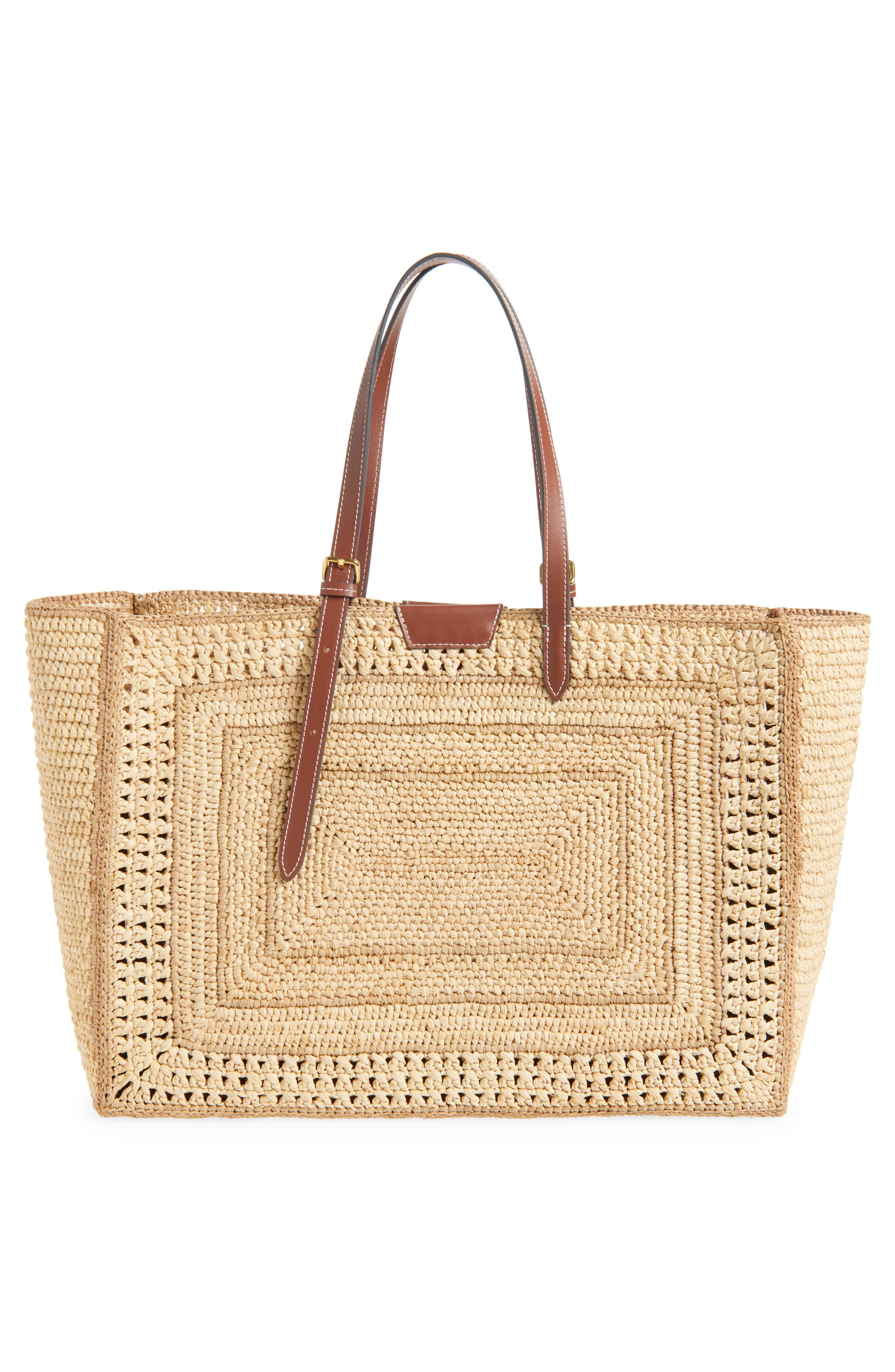 Anya Hindmarch Raffia Bow East/West Tote, Alternate, color, 