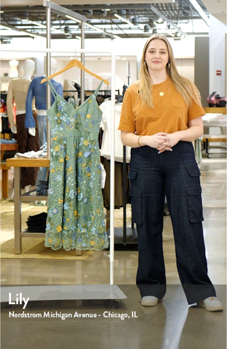 Maren Floral Embroidery Cocktail Dress, sales video thumbnail