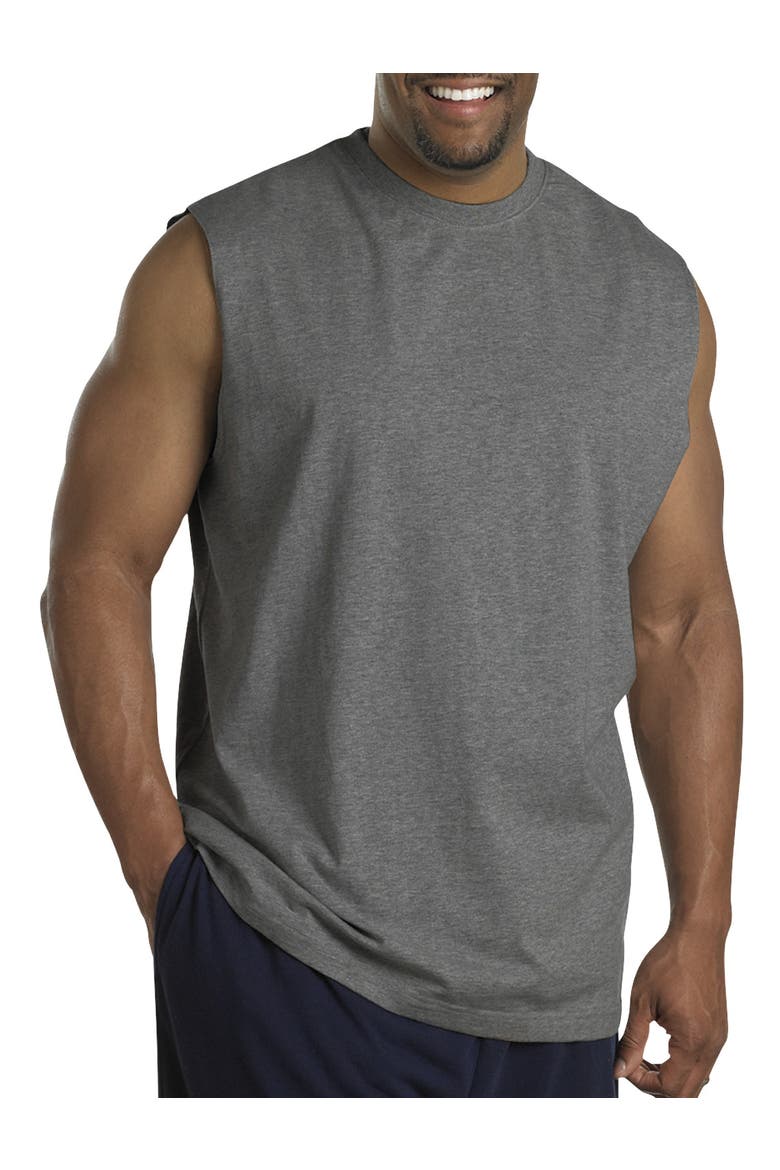 Big & Tall Moisture-Wicking Muscle T-Shirt, Main, color, GRANITE HT
