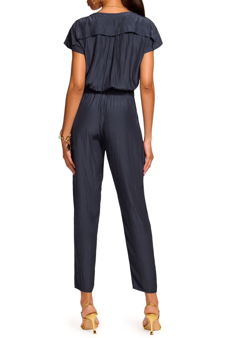Aletha Short Sleeve Jumpsuit, Alternate, color, NAVY