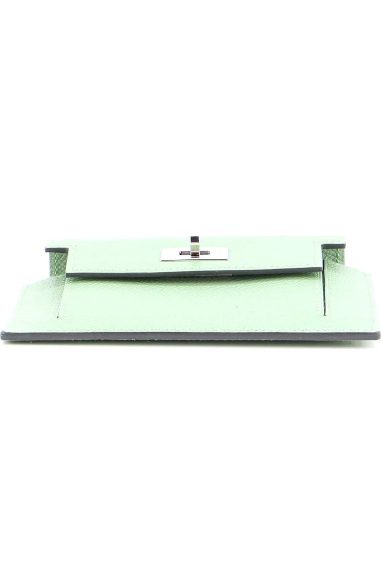 Pre-Owned Hermes Kelly Pocket Compact Wallet Epsom, Alternate, color, Vert Criquet
