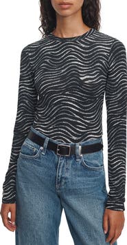 rag & bone Luca Zebra Long Sleeve T-Shirt